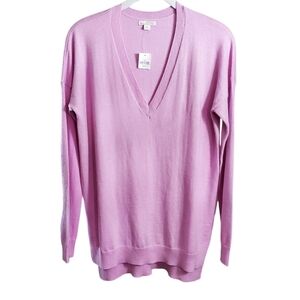 GAP Women's Longsleeve Merino Wool Blend V-Neck Pullover Sweater Dolman Sleeve